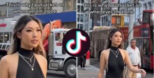 Emilythebear: Woman Sparks Debate On TikTok After Eye-catching Dress Gets Stares In Viral Video￼