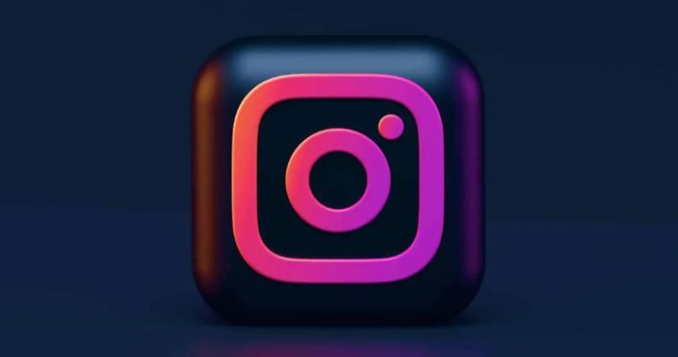 Instagram logo in dark mode