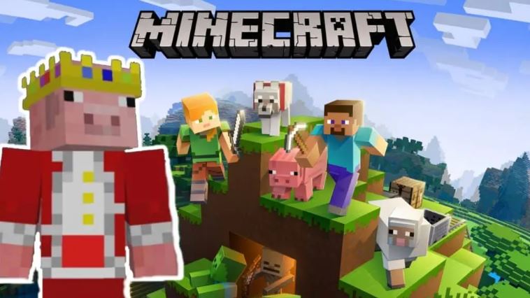 Technoblade Minecraft avatar with Minecraft poster