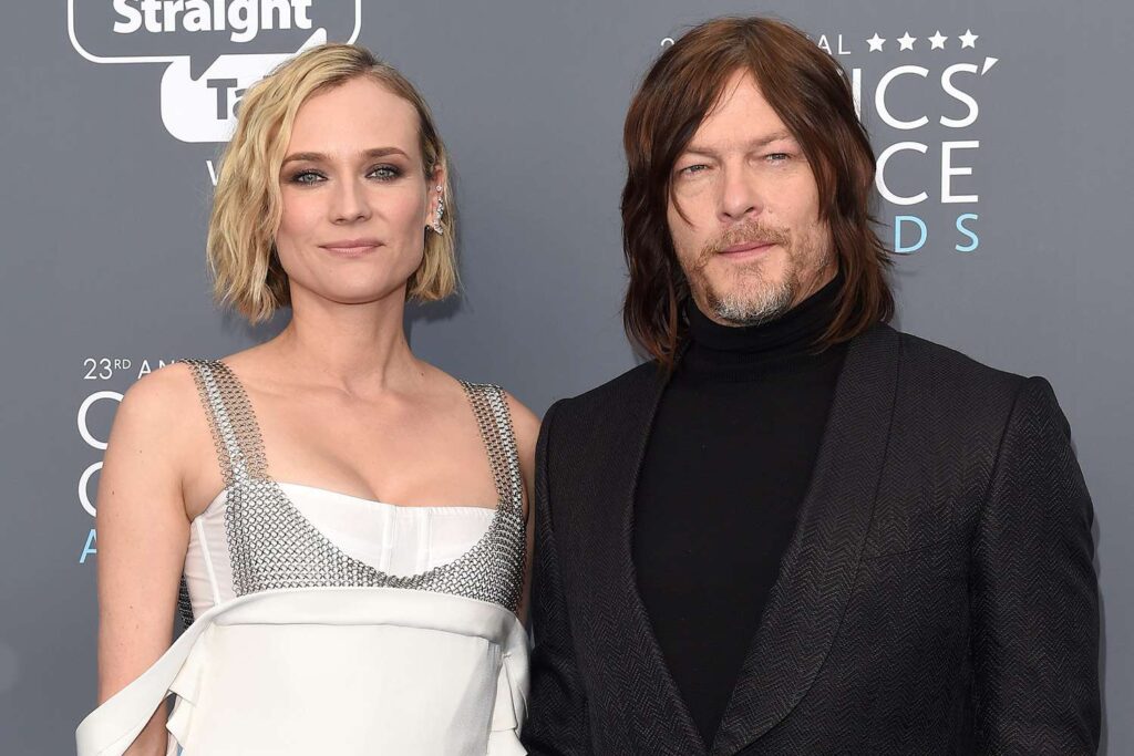 Diane Kruger, and her husband Norman Reedus. Image Source: Getty Images