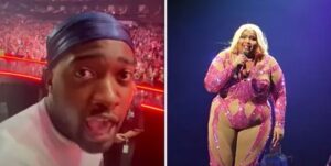 JiDion Makes Lizzo Laugh while Proposing With Ring Pop During Concert