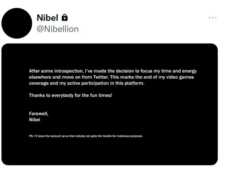 Nibellion leave Twitter
