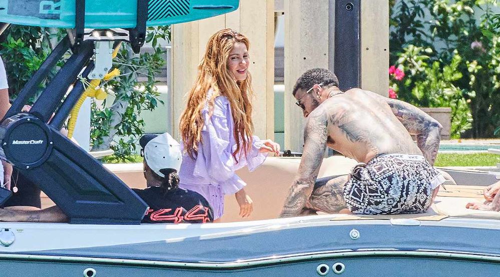 Newly-single Shakira enjoys cosy boat trip with Lewis Hamilton just days after the pair were spotted at a secret dinner.
