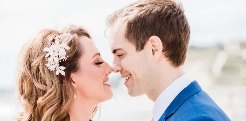 Image of Jacksfilms and his wife Erin on their wedding day in April 2018.
